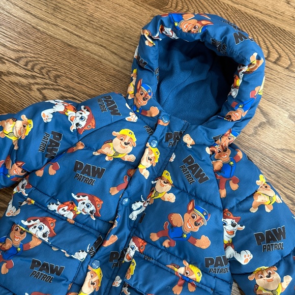 PAW Patrol Nickelodeon Puffer Jacket Hood Fleece Warm Winter Coat Toddler 2-3 Yr - Picture 1 of 12